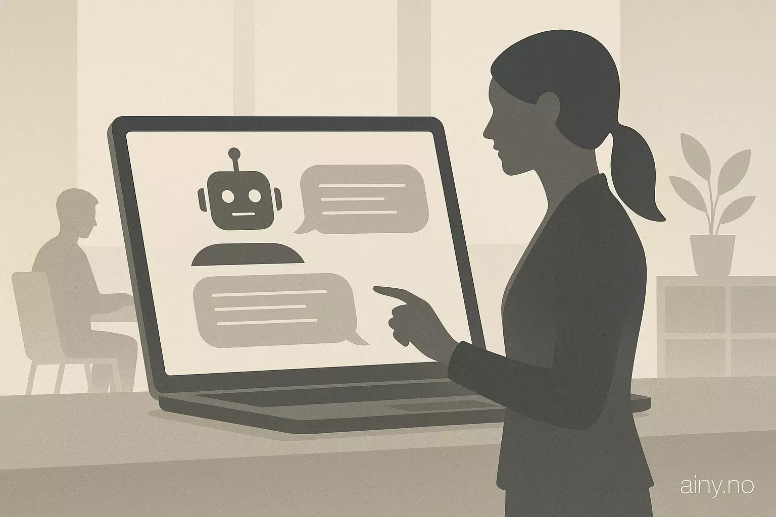 Illustrasjon KI-generert med OpenAI API for artikkelen: First Insight lanserer Ellis – samtale‑AI for detaljhandel