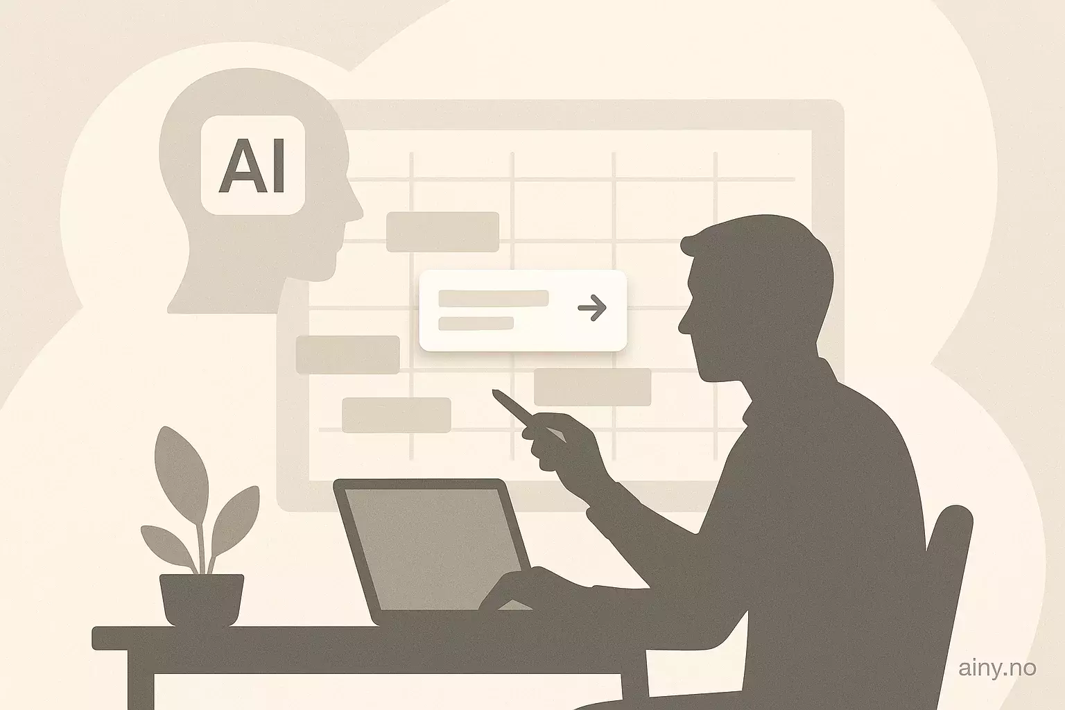 Illustrasjon KI-generert med OpenAI API for artikkelen: Google Gemini foreslår møter i Kalender