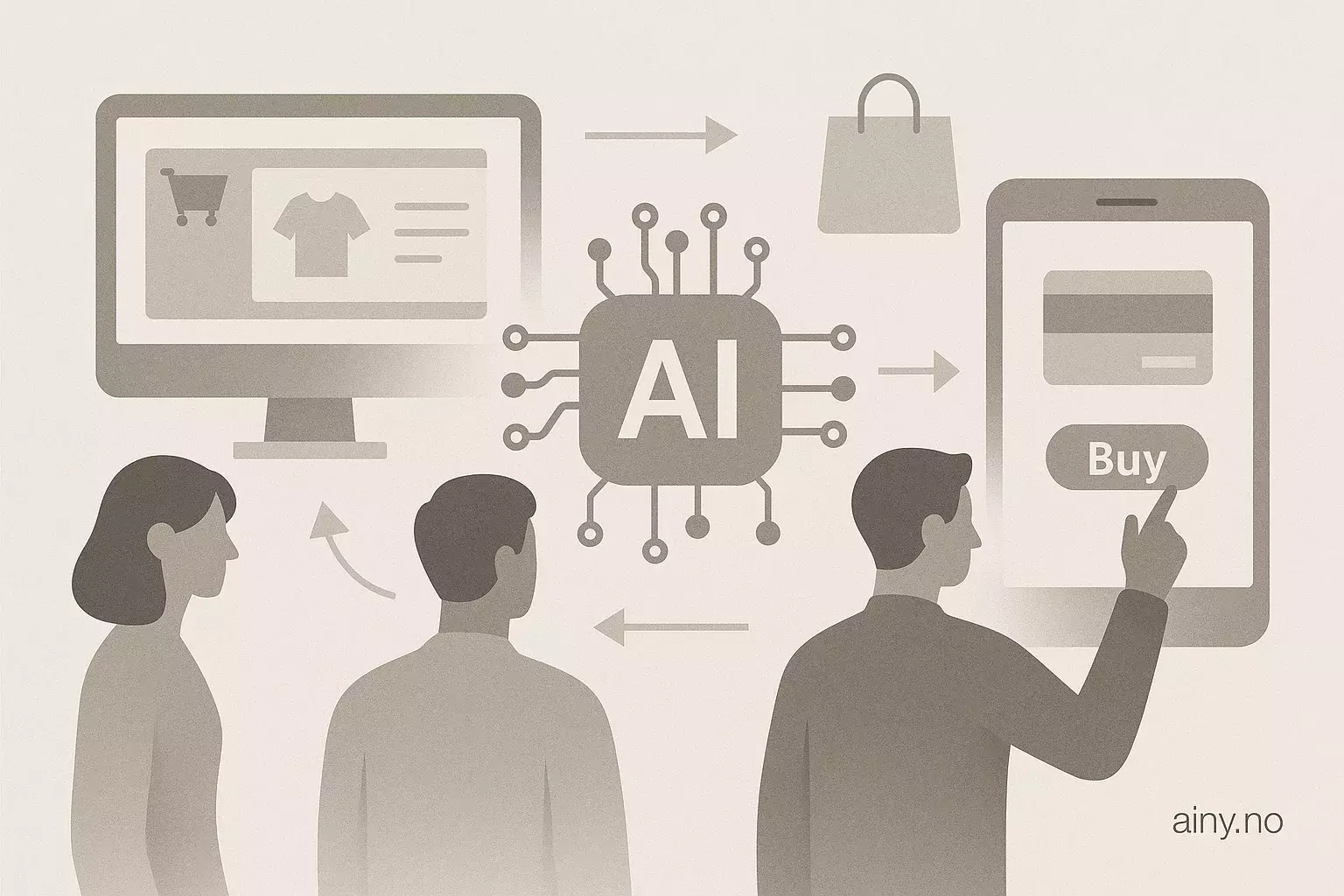 Illustrasjon KI-generert med OpenAI API for artikkelen: Google lanserer åpen handelsstandard for AI-agenter