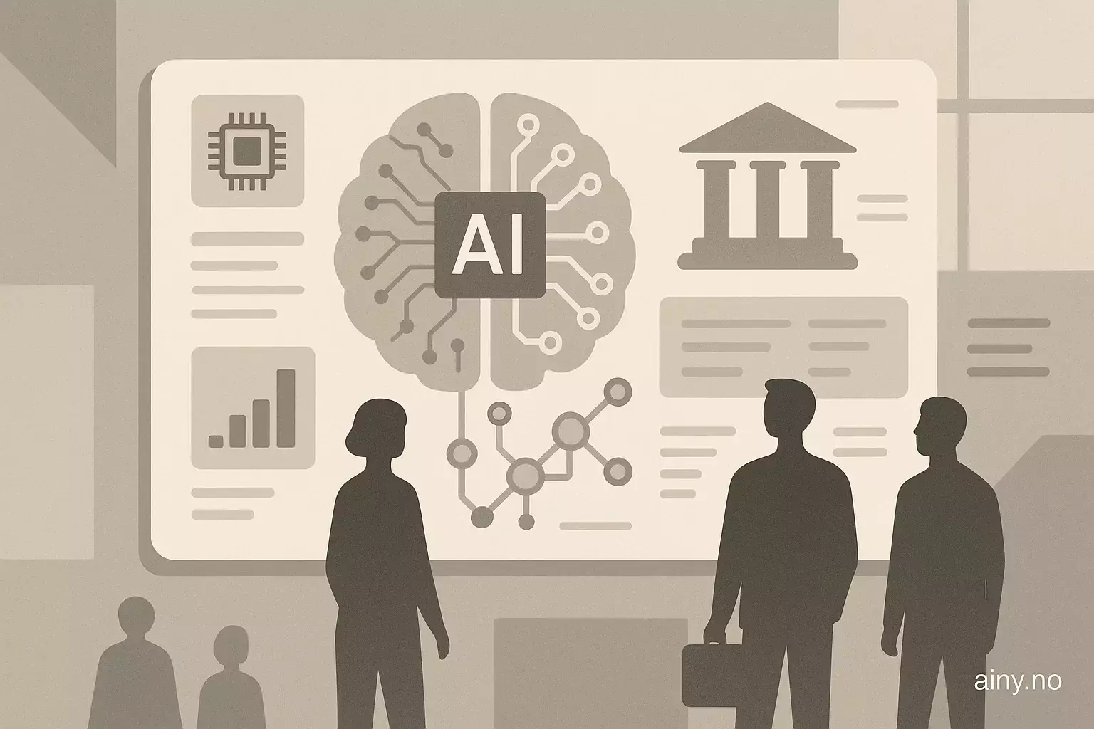 Illustrasjon KI-generert med OpenAI API for artikkelen: IBM vil hjelpe bedrifter skalere KI fra piloter