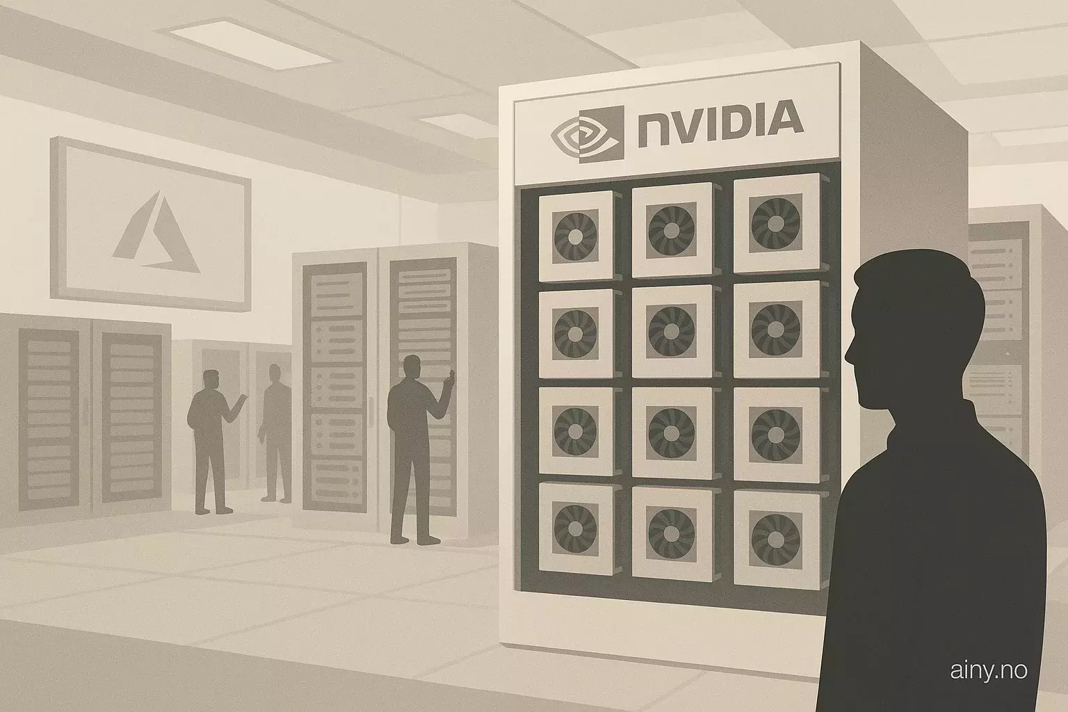 Illustrasjon KI-generert med OpenAI API for artikkelen: Microsoft klar for storskala NVIDIA Rubin-deployering