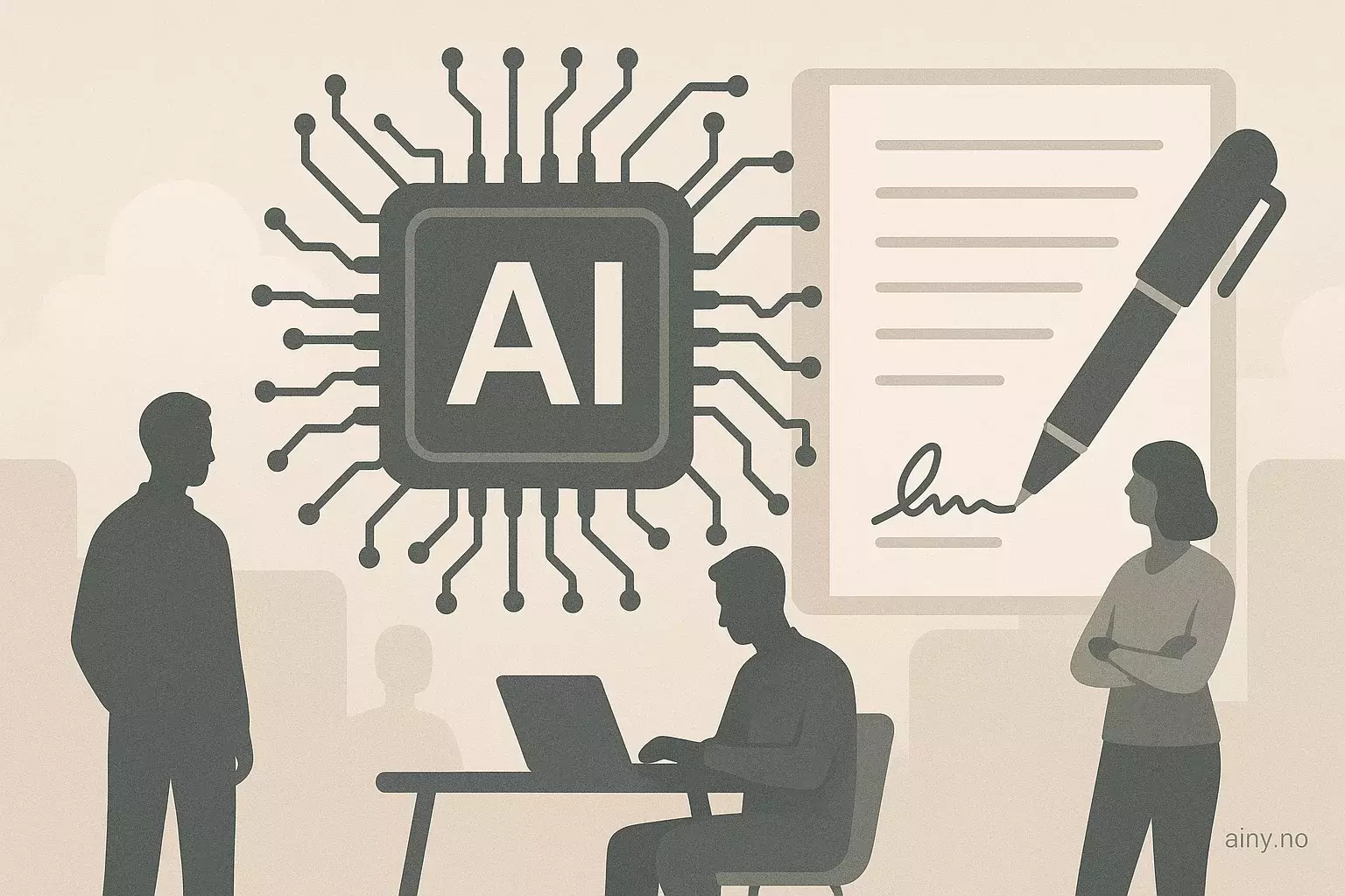 Illustrasjon KI-generert med OpenAI API for artikkelen: Qualcomm investerer i SpotDraft for lokal kontrakts-KI