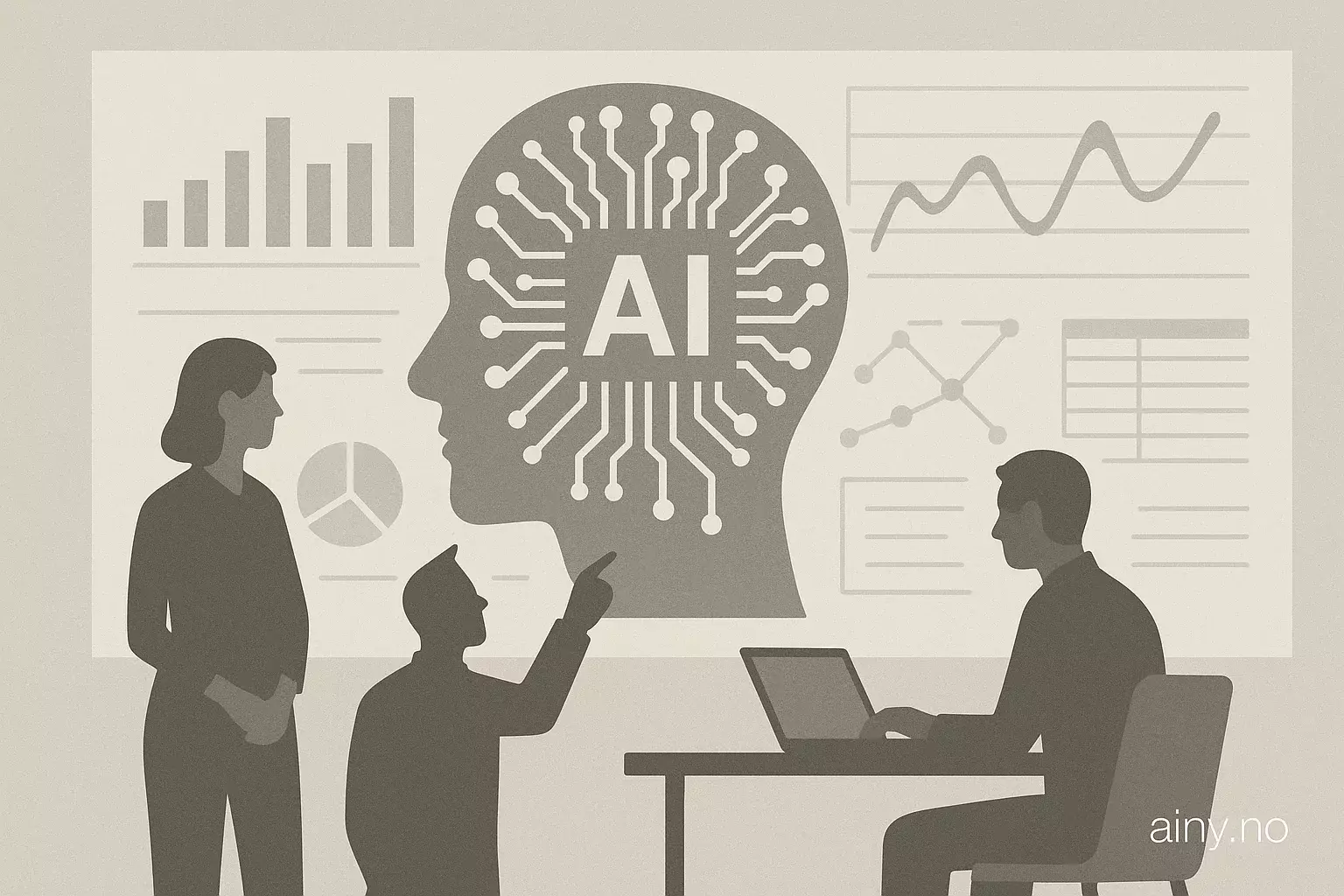 Illustrasjon KI-generert med OpenAI API for artikkelen: Salesforce: Slik skaleres KI i store bedrifter