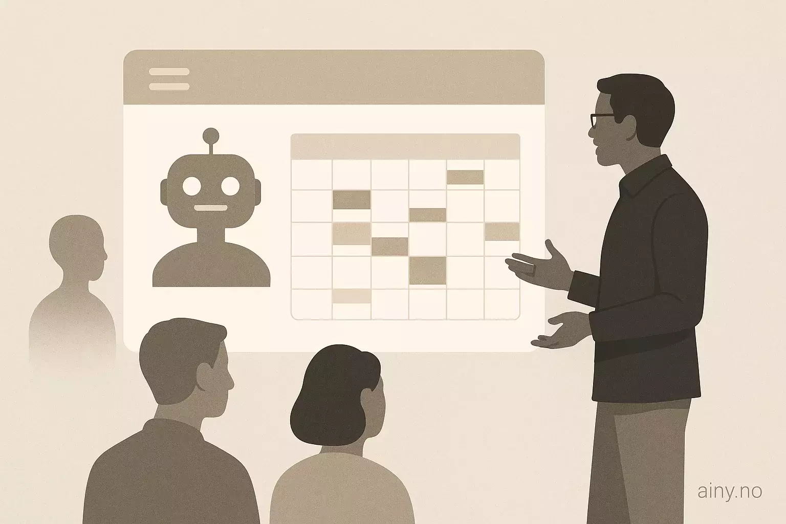 Illustrasjon KI-generert med OpenAI API for artikkelen: Tidligere Sequoia-partner lanserer kalender-AI Blockit