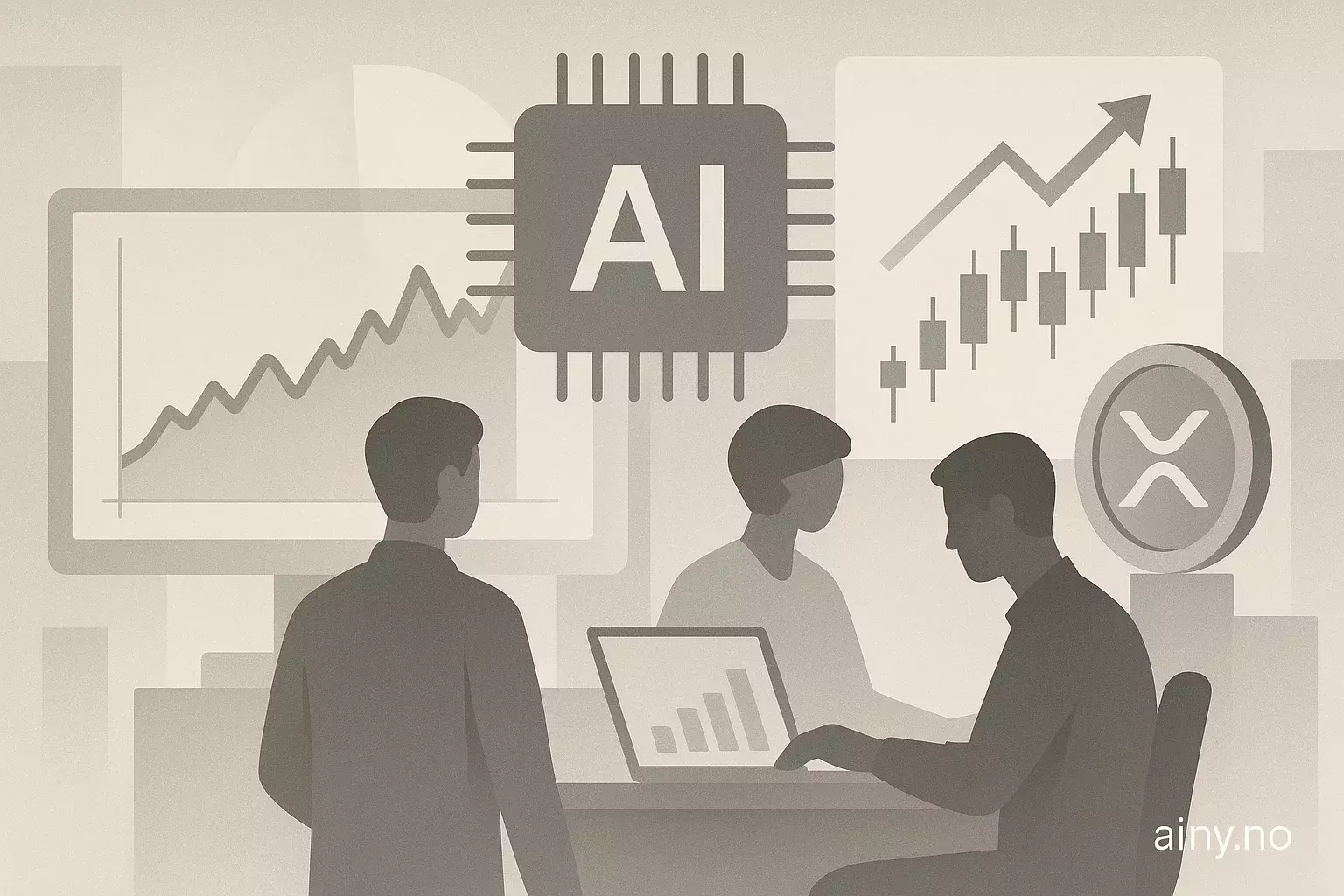 Illustrasjon KI-generert med OpenAI API for artikkelen: Hva KI kan (og ikke kan) si om XRP i ETF-markeder