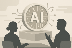 Illustrasjon av AI-tokens som kompensasjon for ingeniører