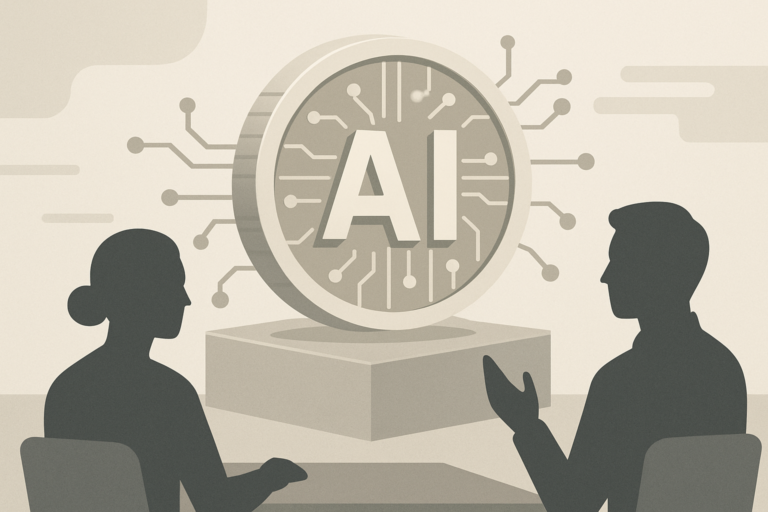 Illustrasjon av AI-tokens som kompensasjon for ingeniører