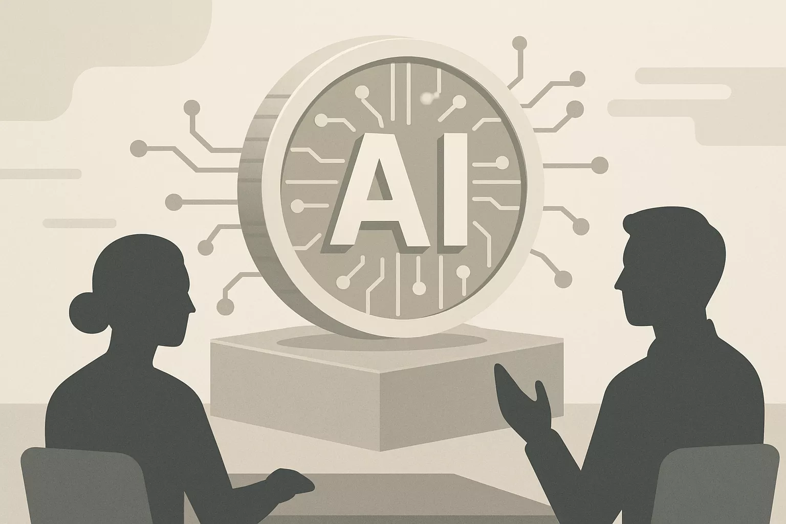 Illustrasjon av AI-tokens som kompensasjon for ingeniører