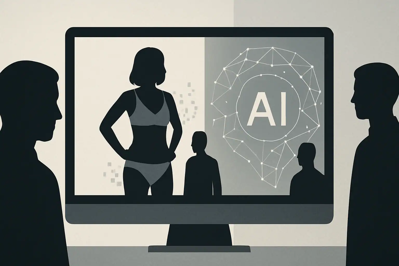 Illustrasjon av EU vurderer forbud mot nudify-apper etter Grok-sak