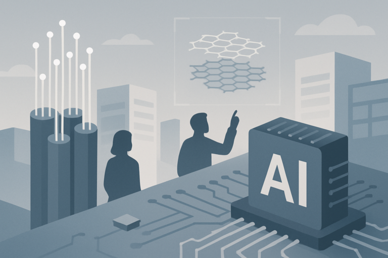 Illustrasjon av Nye metamaterialer fra startups forbedrer AI-datacentere