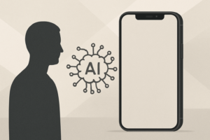 Illustrasjon av Apple ser mot AI-fremtiden med iPhone i fokus