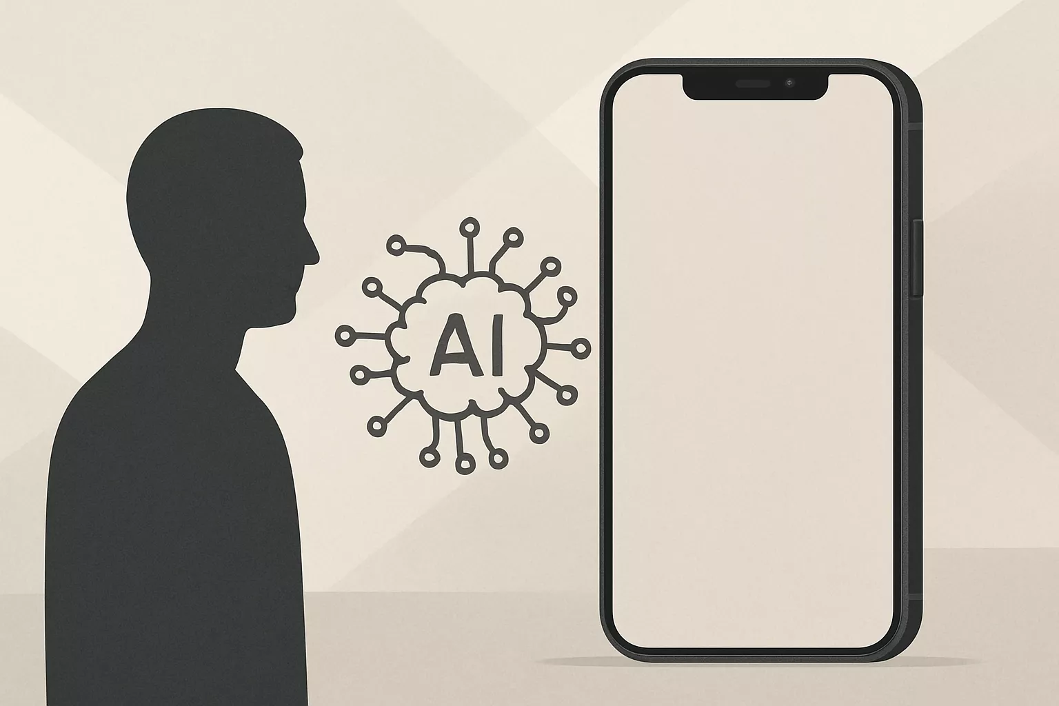 Illustrasjon av Apple ser mot AI-fremtiden med iPhone i fokus