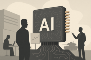 Illustrasjon av AI-markedet: Nvidia, Vercel og Palantir vokser