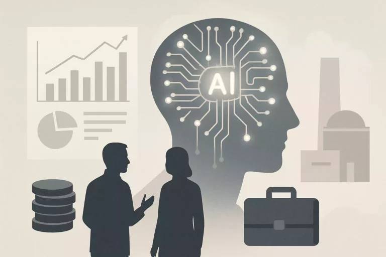 Illustrasjon av AI-markedet i vekst: investeringer i helse