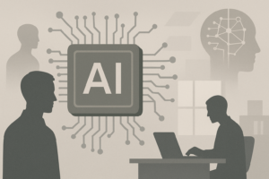 Illustrasjon av AI-markedet i vekst: chips, agenter og talent