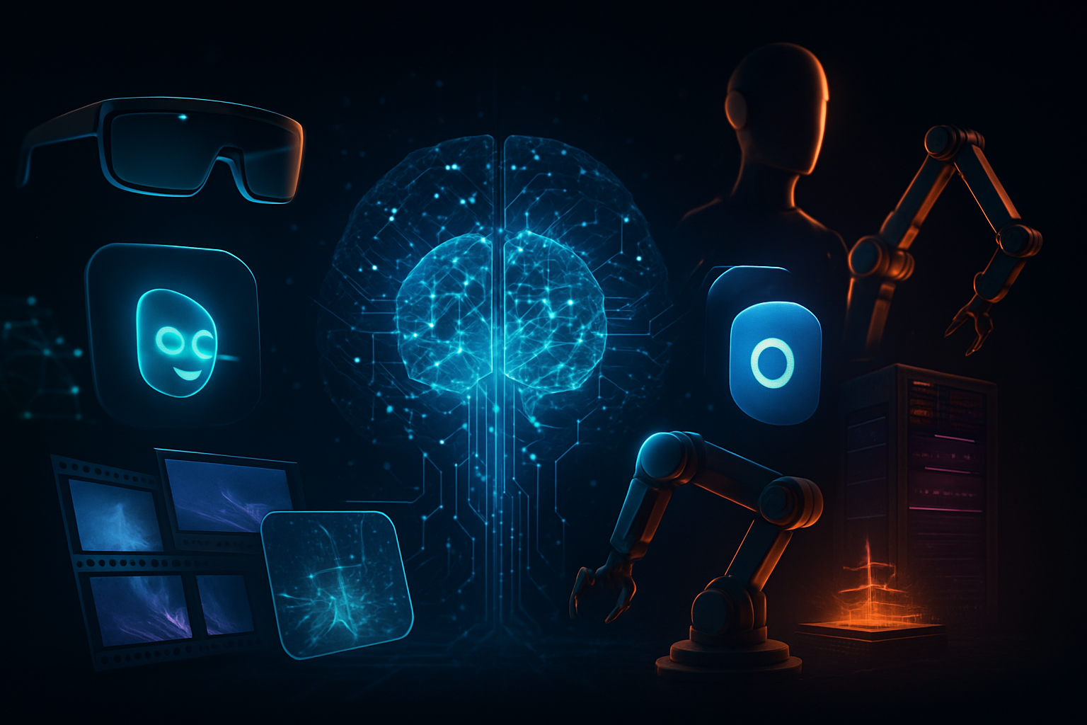 Illustrasjon av AI-nyheter: Verktøy, investeringer og utfordringer