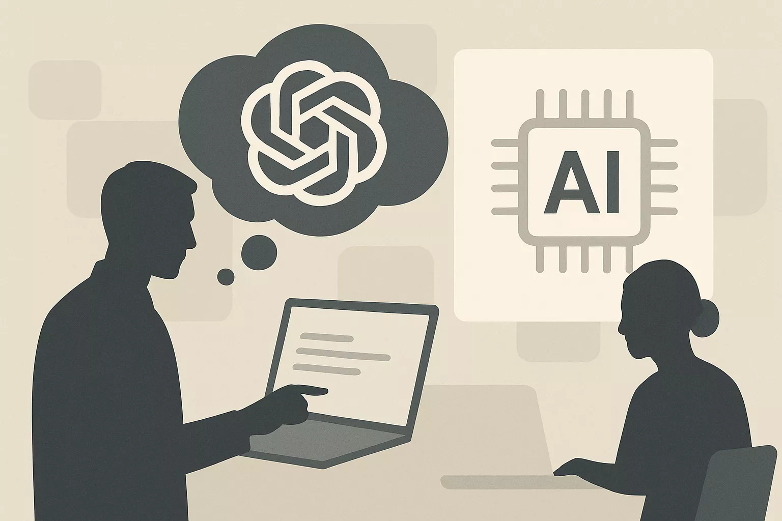 Illustrasjon av STADLER bruker ChatGPT for å effektivisere arbeidsprosesser