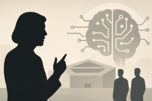 Illustrasjon av Elizabeth Warren kritiserer Pentagon for å utestenge Anthropic