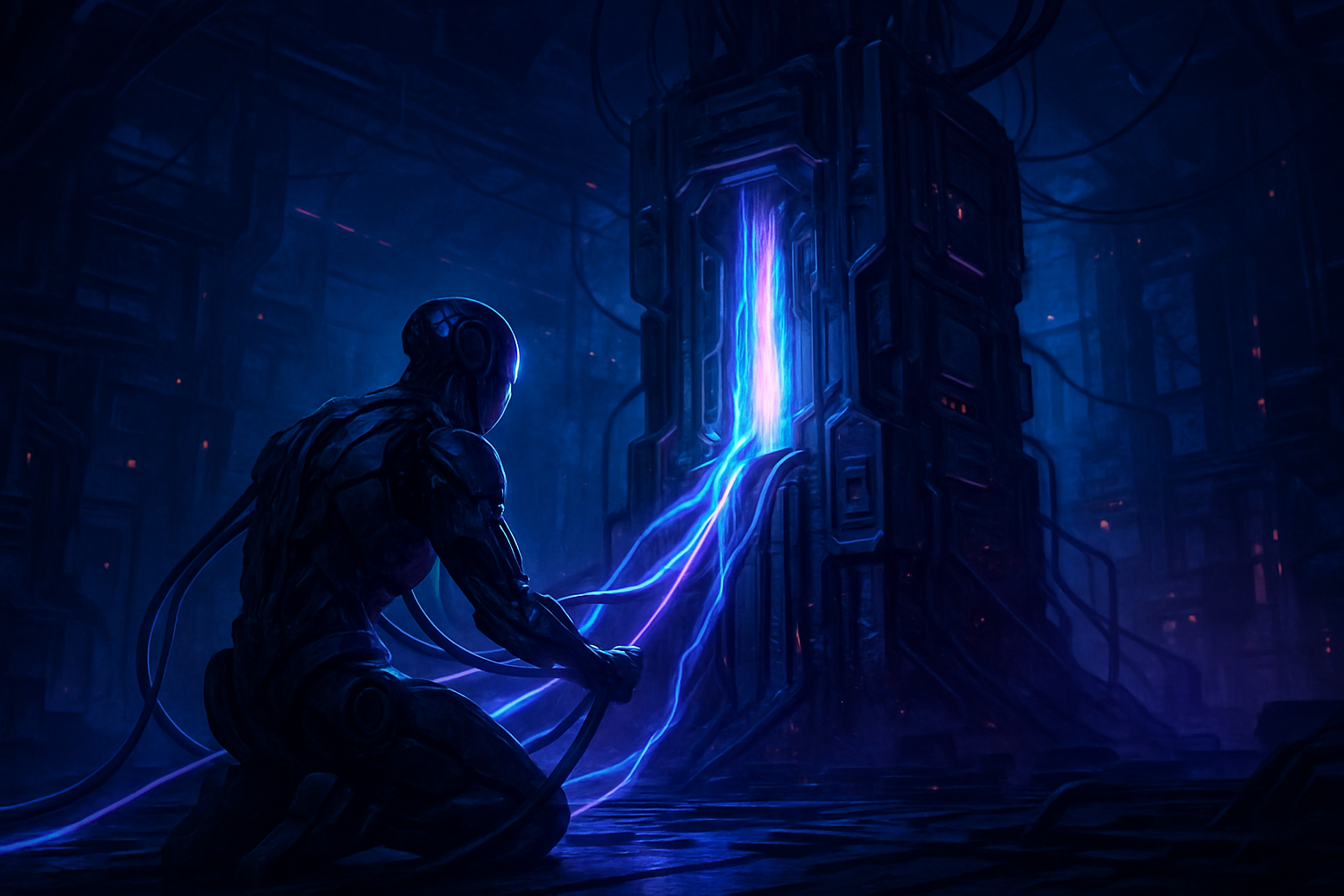 Illustrasjon av AI-nyheter: Desentralisert trening, Intel og AI-agenter