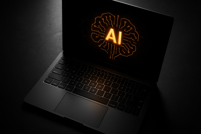 Illustrasjon av AI: Nytt bærbart AI-produkt og utvikling fra Apple-ingeniører