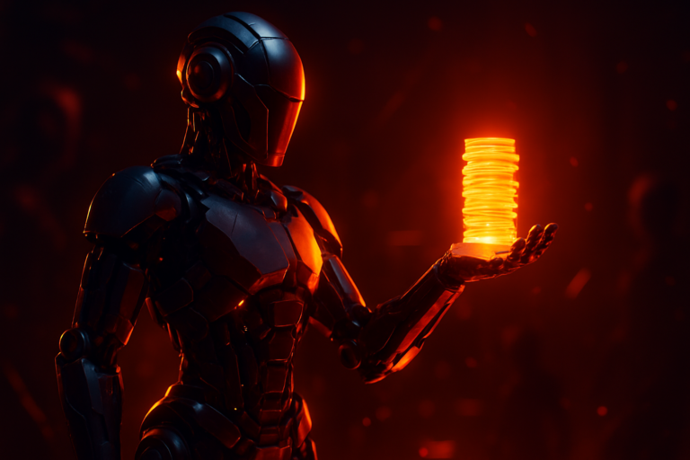 Illustrasjon av OpenAIs forslag for AI-økonomien: Robotavgifter og offentlig velstandsfond